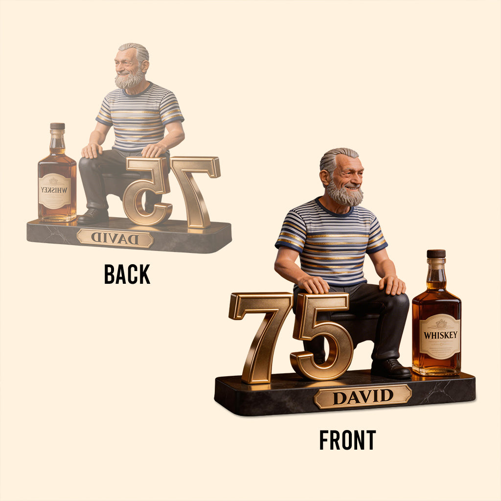 Personalized 50th Birthday Older Man Custom Shaped Acrylic Plaque, Gift for Dad Husband Grandpa