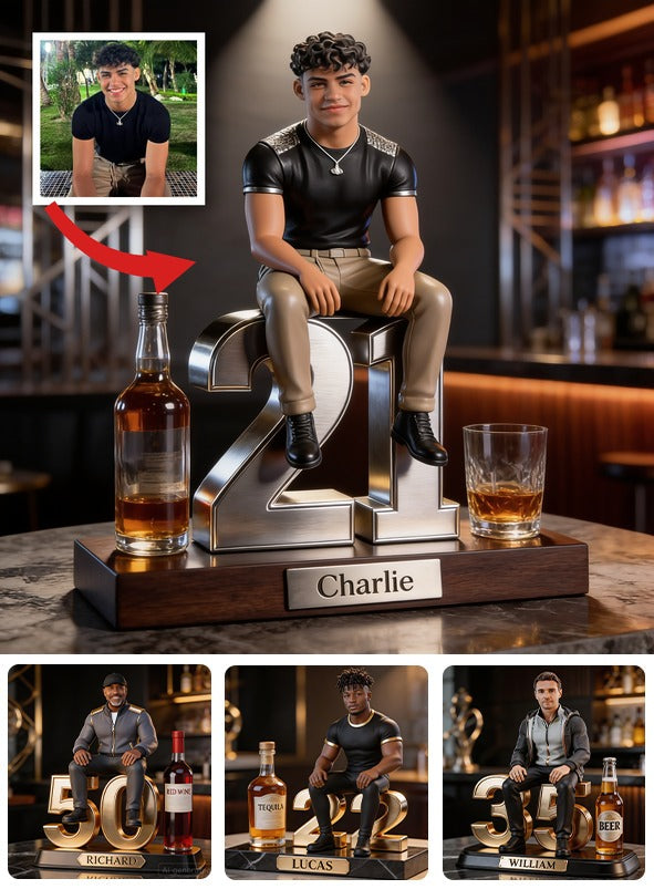 Personalized 21st Birthday Latino Man Custom Shaped Acrylic Plaque Gift for Him