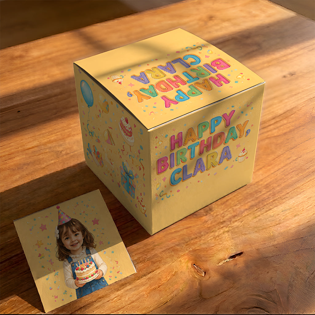Personalized 21st Birthday Black Man Pop Up Box Card Gift for Husband Boyfriend Son