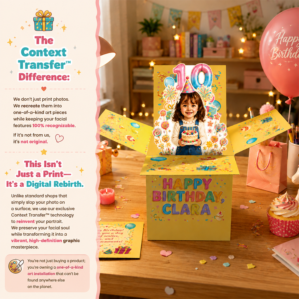 Personalized 50th Birthday Older Woman Pop Up Box Card Gift