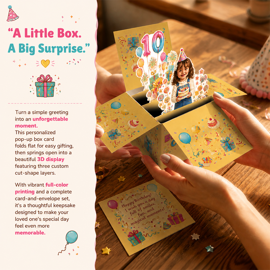 Personalized 50th Birthday Older Latina Man Pop Up Box Card Gift For Dad Grandpa Husband