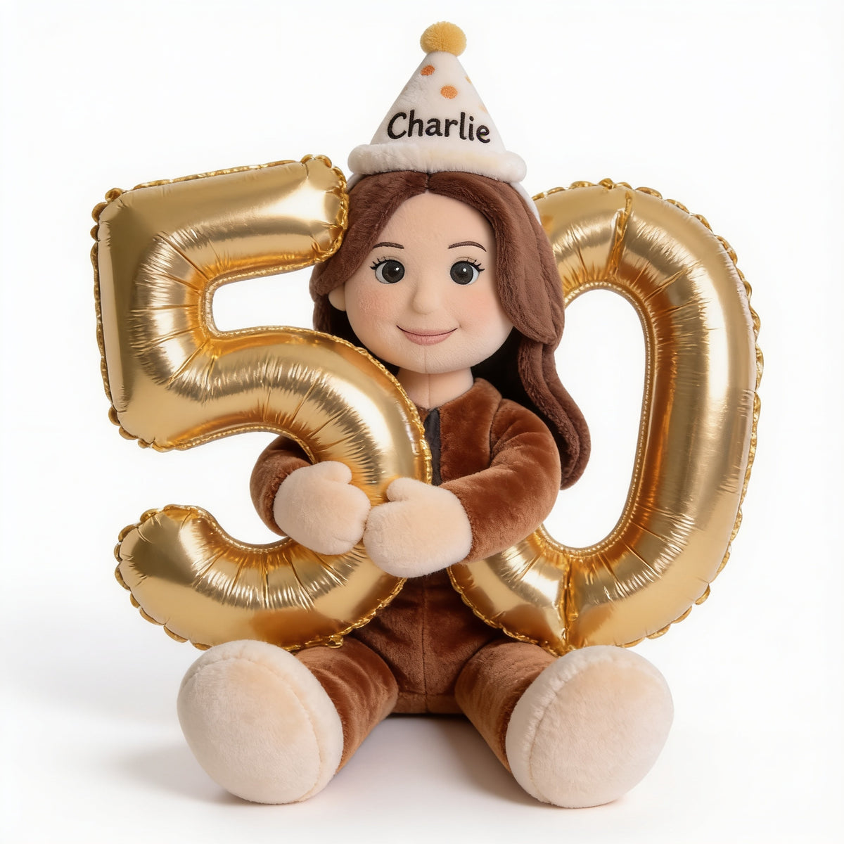 Personalized 50th Birthday Older Woman Plush Faux Fur Pillow Milestone Gift