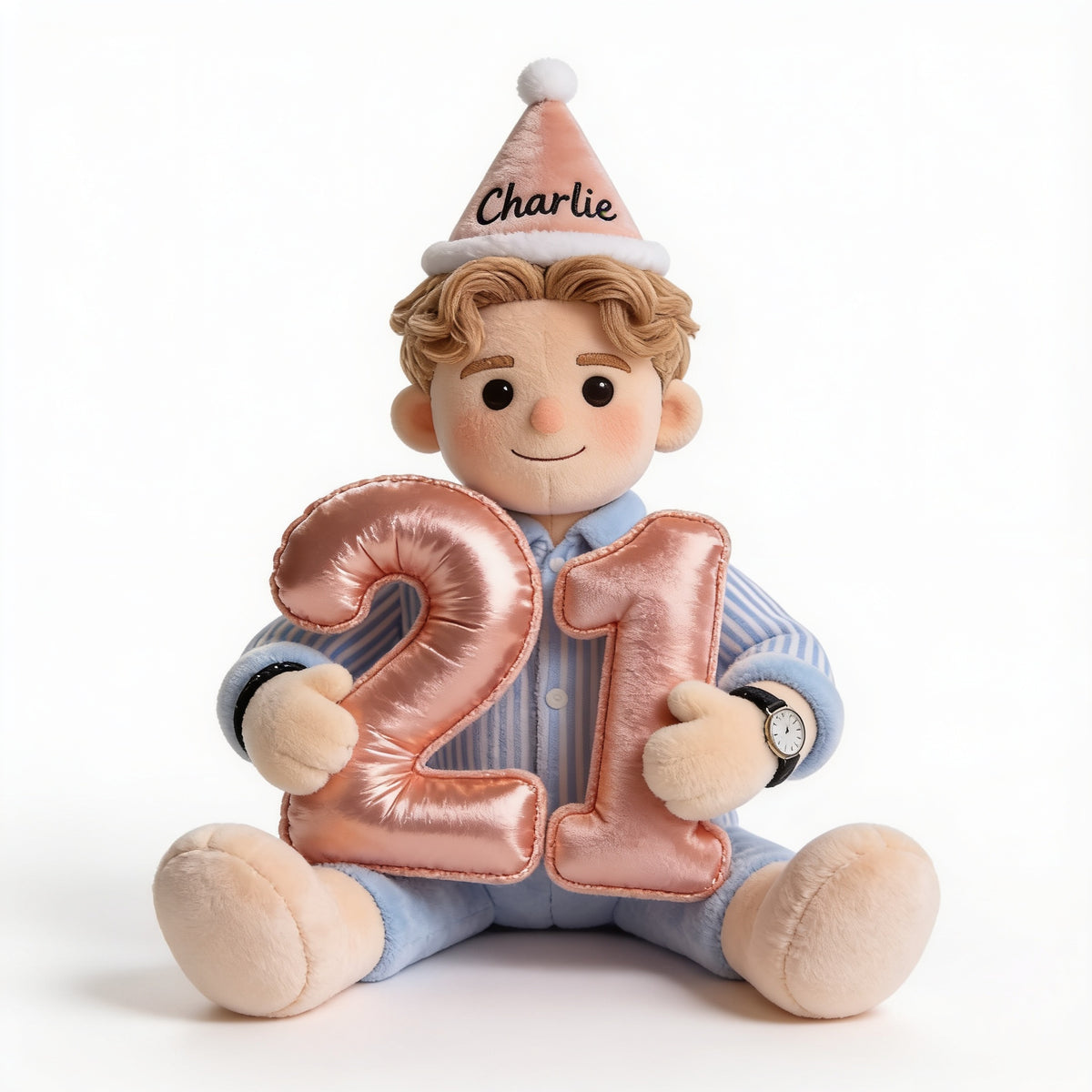 Personalisierte 21. Geburtstags-Mann Plüsch-Faux-Fur-Kissen, Geschenk für ihn