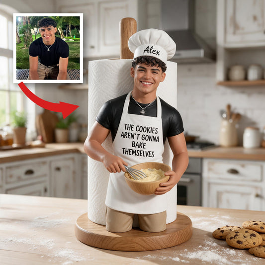 Personalisierter Foto Latino Koch Papierhandtuchständer 21. Geburtstag Küchengeschenk