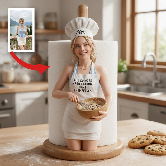 Personalisierter Foto Küchenpapierhalter für Frauen - Geschenkidee