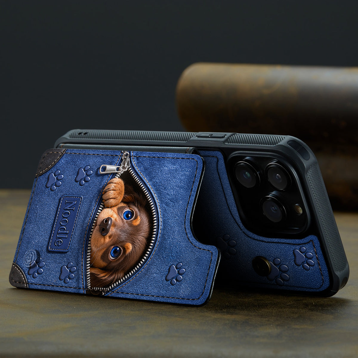 Personalized Peeking Golden Retriever Wallet Phone Case Pet Lover Gift