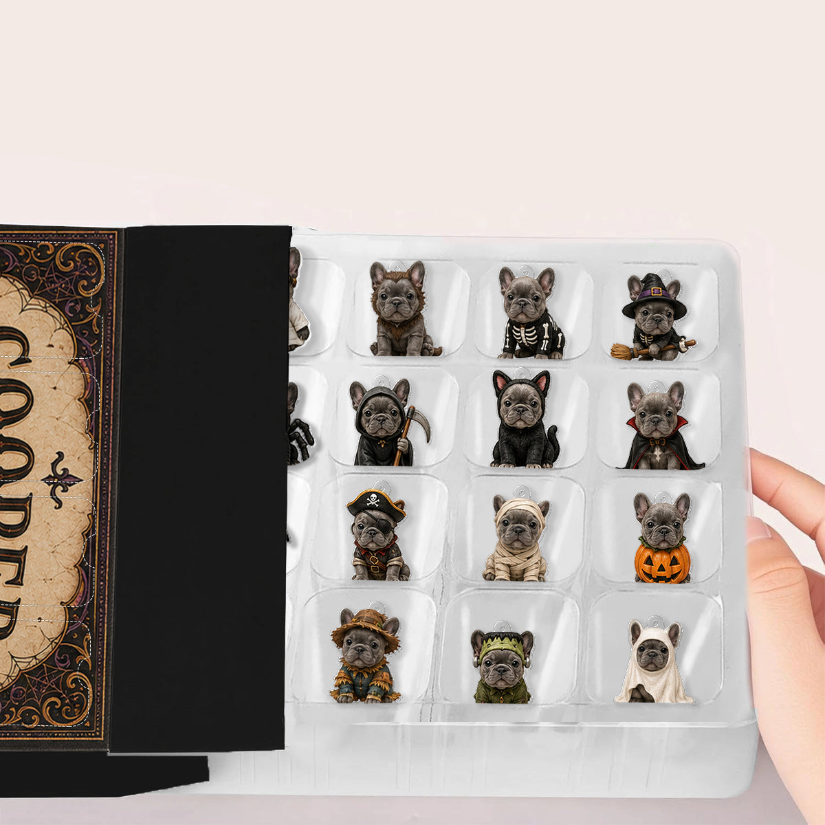 Personalized Halloween Yellow Labrador Retriever Advent Calendar Ornament Set