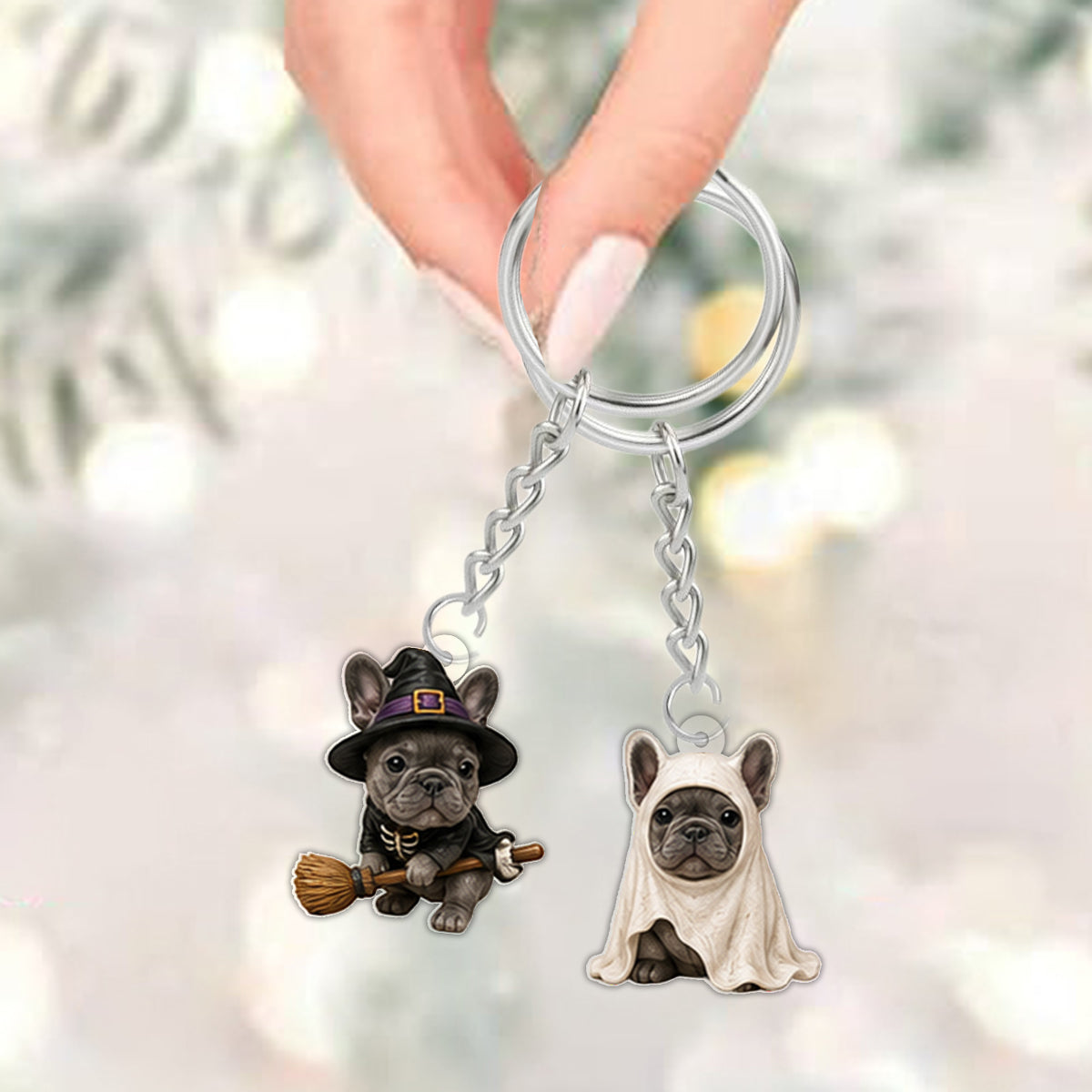 Personalized Halloween Fawn Pug Advent Calendar with Mini Ornaments, Dog Lover Gift