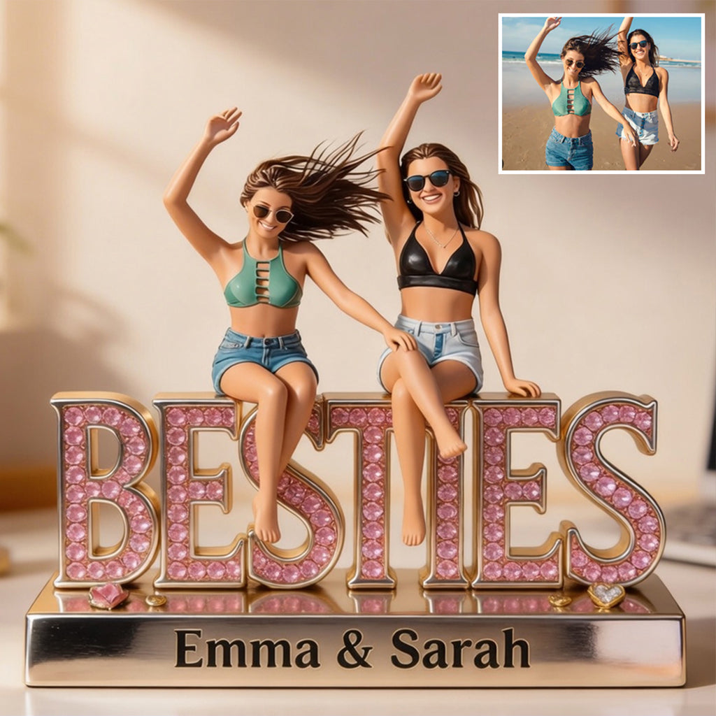 Personalized Female Besties Acrylic Plaque Best Friend Friendship Gift