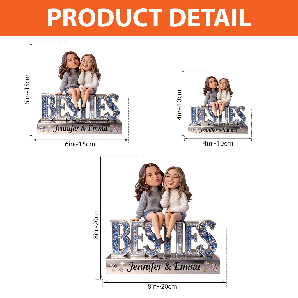 Personalized Latina Best Friends Custom Shaped Acrylic Plaque Bestie Gift