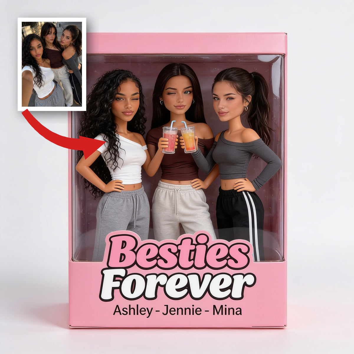 Personalisierte Foto Latina Beste Freunde Acrylplakette Geschenk für Beste Freunde