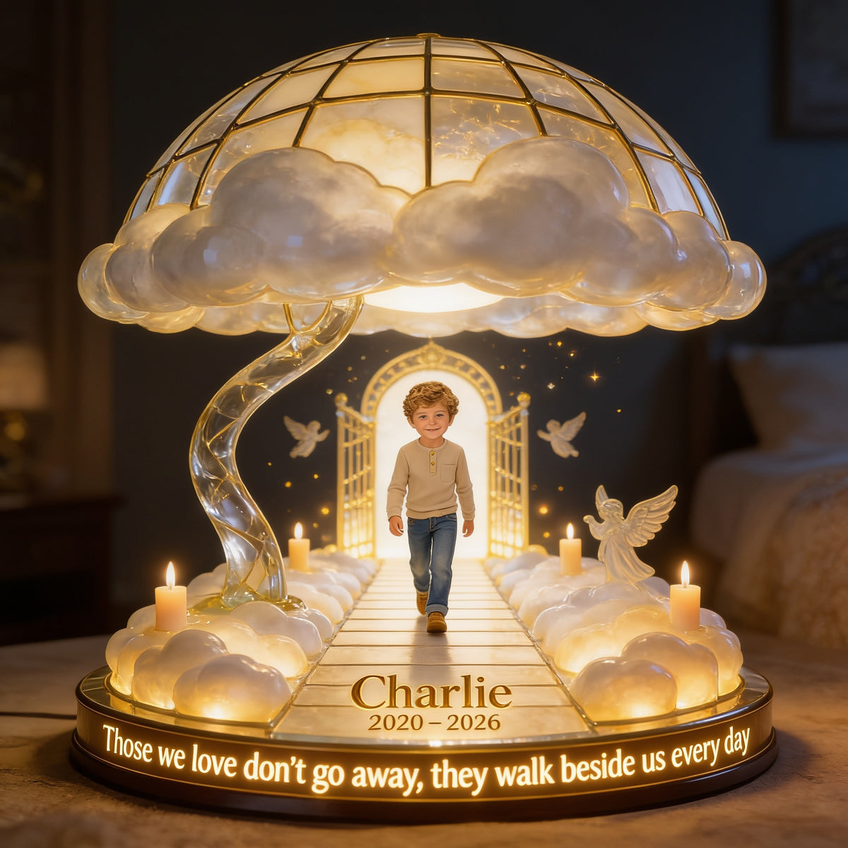 Personalisierte Latino Erinnerungs-Acryl-LED-Nachtlampe für kleine Jungen