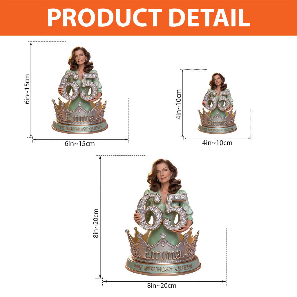 Personalized Birthday Middle-Aged Latina Woman Custom Shaped Acrylic Plaque 45th Birthday Gift