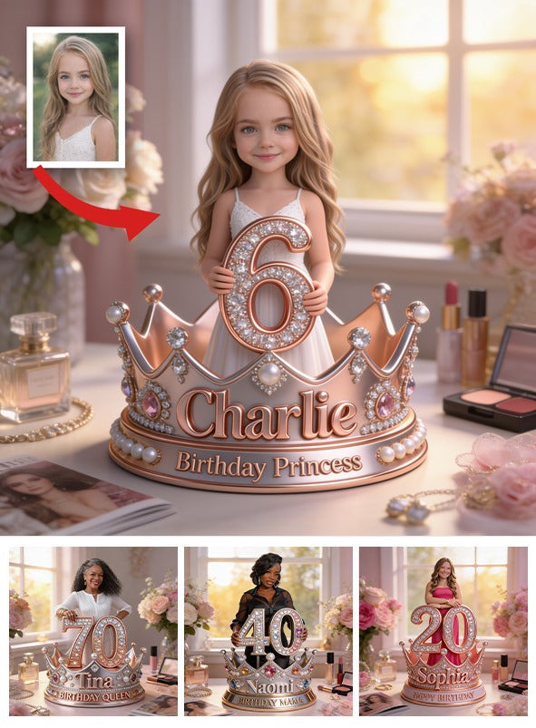 Personalized Birthday Little Girl Custom Shaped Acrylic Plaque Daughter Granddaughter Niece Gift