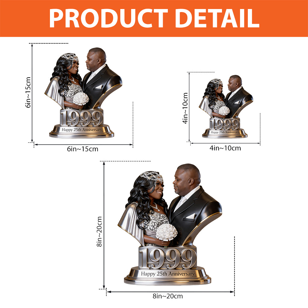 Personalized 5th Anniversary Latino Couple Custom Shaped Acrylic Plaque 2021 Keepsake Gift