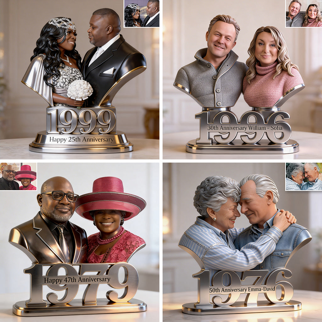 Personalisierte Foto 10. Hochzeitstags-Acrylplakette, Geschenk für Paare