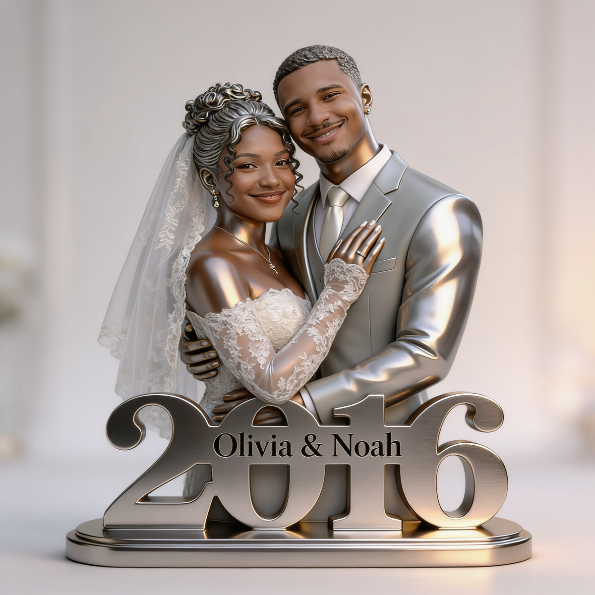 Custom Photo 10th Wedding Anniversary Latino Couple 2016 Acrylic Plaque