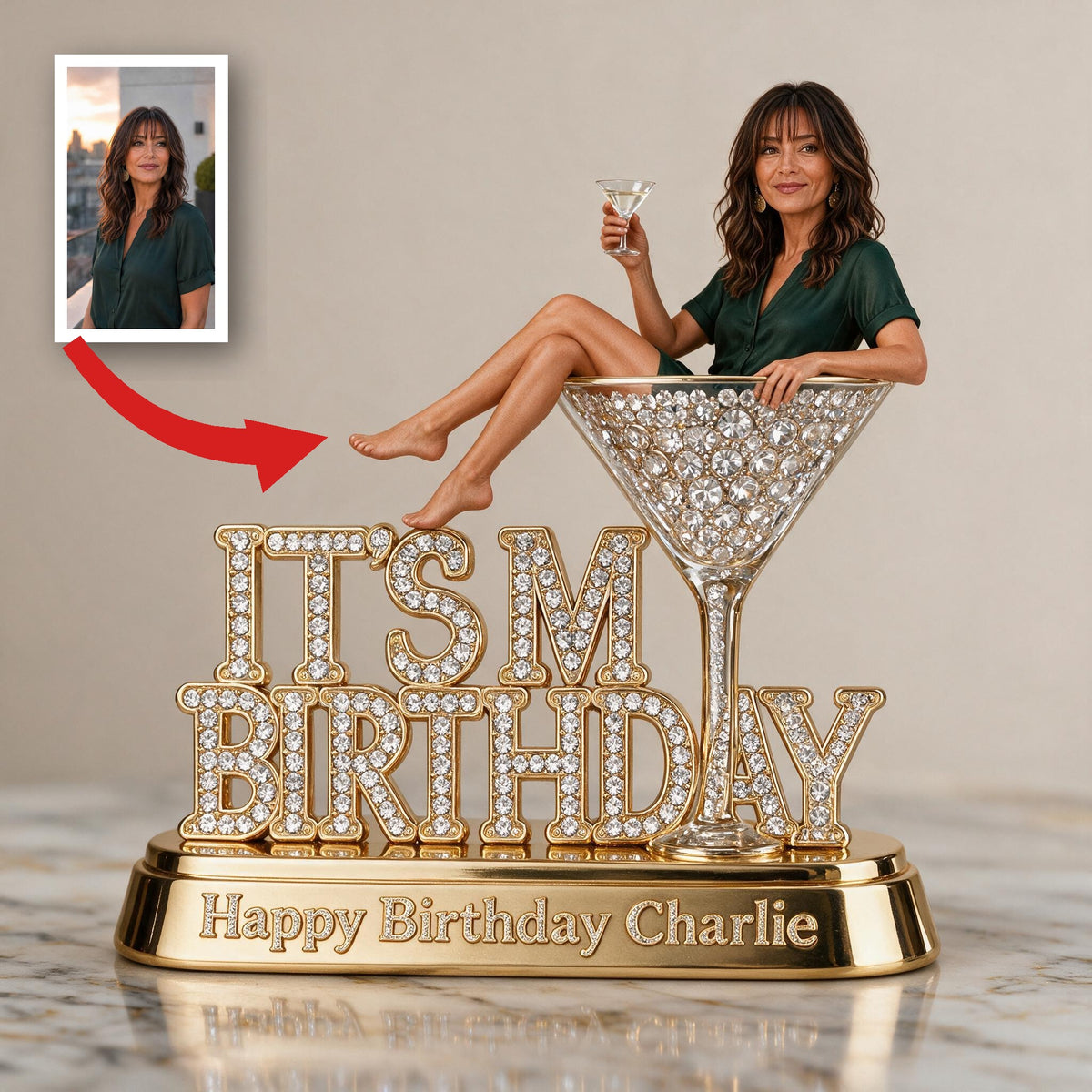 Personalized 50th Birthday Middle-Aged Latina Woman Acrylic Plaque Birthday Gift