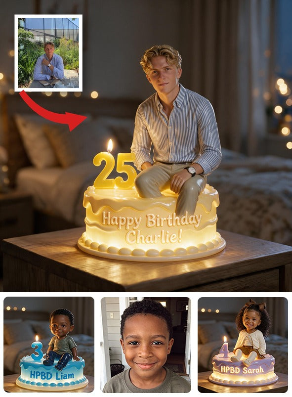 Personalized 21st Birthday Man Acrylic LED Night Light Gift