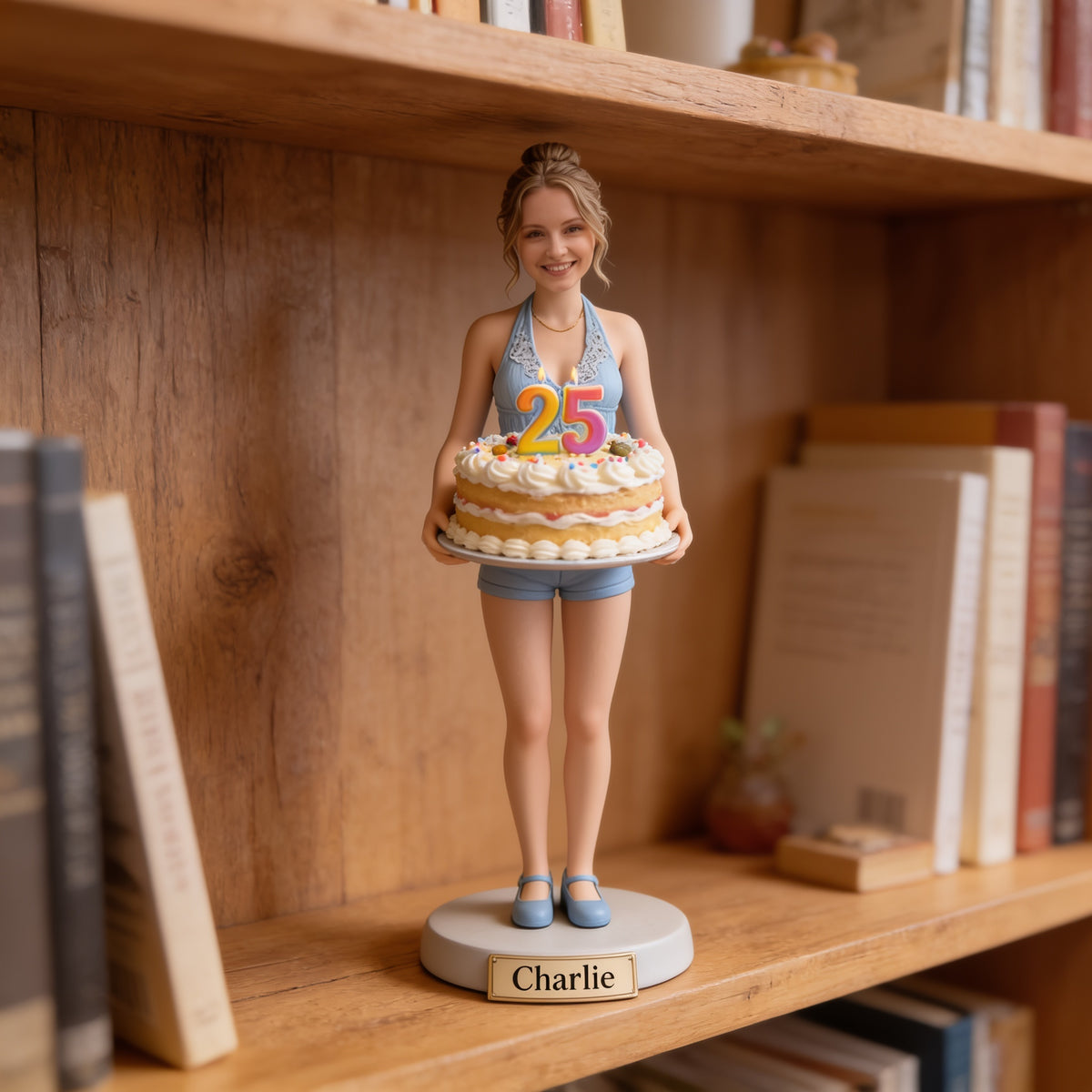 Personalized 25th Birthday Woman Custom Shaped Acrylic Plaque Gift