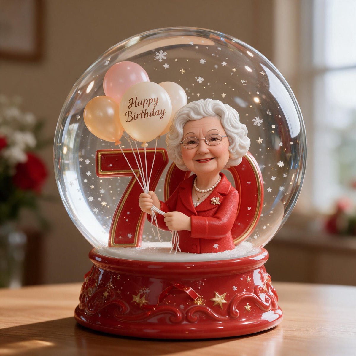 Personalized 70th Birthday Older Woman Acrylic Plaque Grandma Keepsake Gift