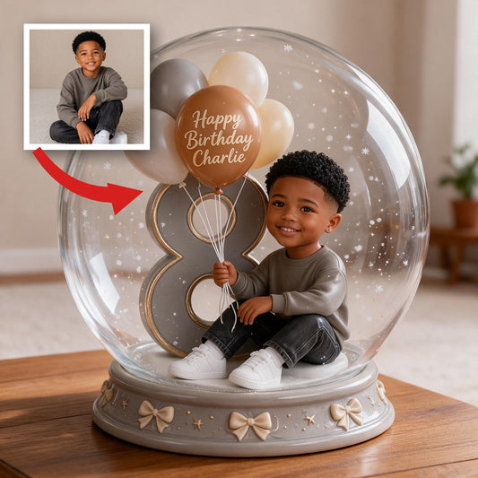 Personalized Birthday Black Little Boy Acrylic Plaque Custom Keepsake Gift