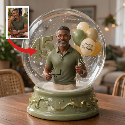 Personalized 45th Birthday Middle-Aged Black Man Acrylic Plaque Keepsake Gift