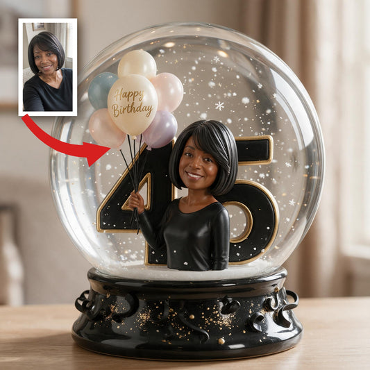 Personalized 45th Birthday Middle-Aged Black Woman Acrylic Plaque Gift