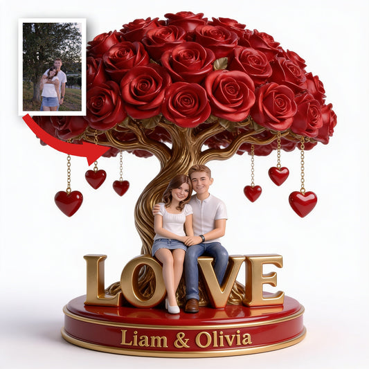 Custom Photo Couple Husband Wife Shaped Acrylic Plaque Romantic Keepsake