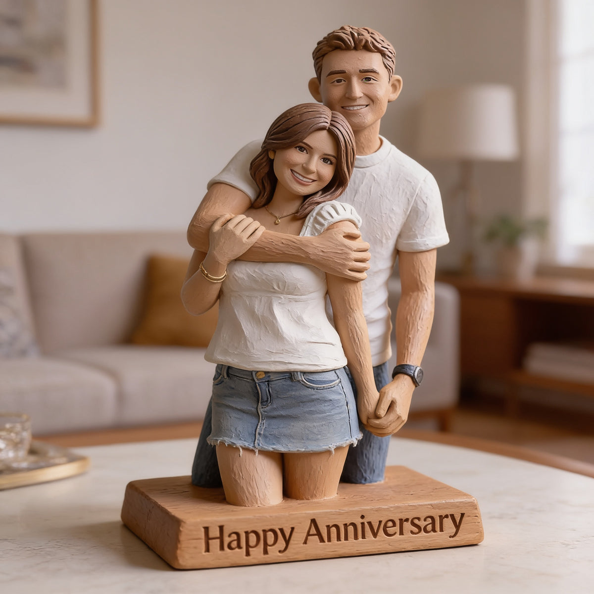 Custom Photo 5th Anniversary 2021 Couple Custom Shaped Acrylic Plaque Gift