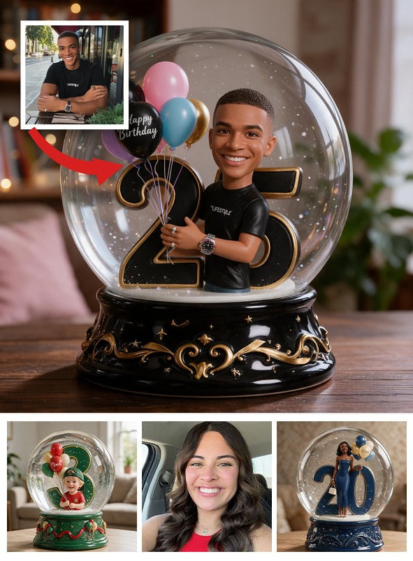 Personalized 25th Birthday Black Man 2-Side Printed Acrylic Plaque Gift for Him