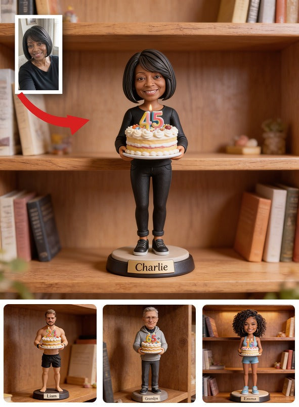 Personalized 45th Birthday Middle-Aged Black Woman Custom Shaped Acrylic Plaque Gift