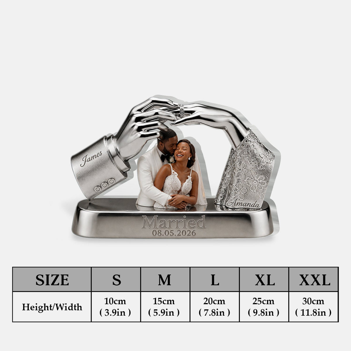 Custom Photo 10th Wedding Anniversary Latino Couple 2016 Acrylic Plaque Gift