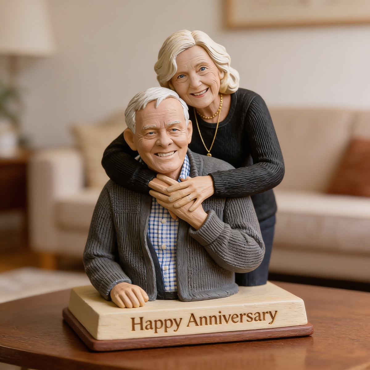 Custom Photo 40th Anniversary 1986 Older Couple Custom Shaped Acrylic Plaque