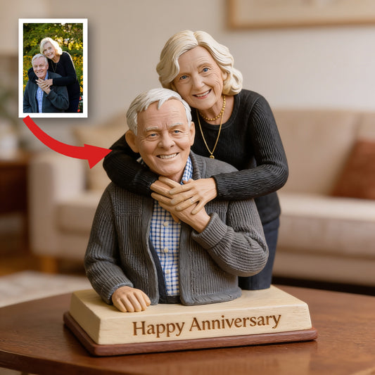 Custom Photo 40th Anniversary 1986 Older Couple Custom Shaped Acrylic Plaque