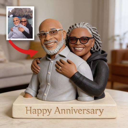 Custom Photo 30th Anniversary 1996 Middle-Aged Black Couple Custom Shaped Acrylic Plaque Gift