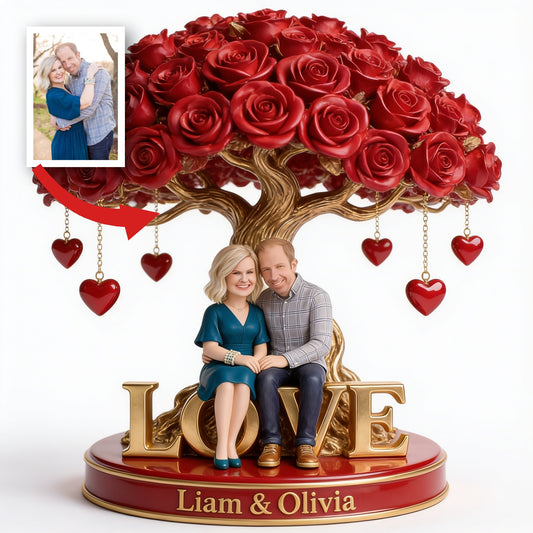 Custom Photo Middle-Aged Couple Acrylic Plaque, Husband Wife Love Keepsake Gift