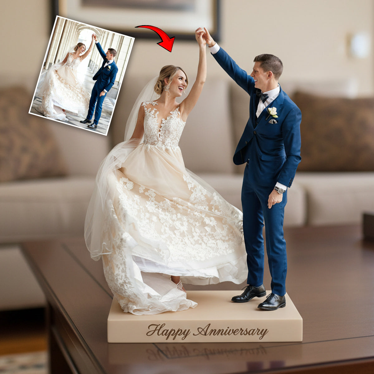 Custom Photo 20th Wedding Anniversary Middle-Aged Black Couple 2006 Acrylic Plaque Gift