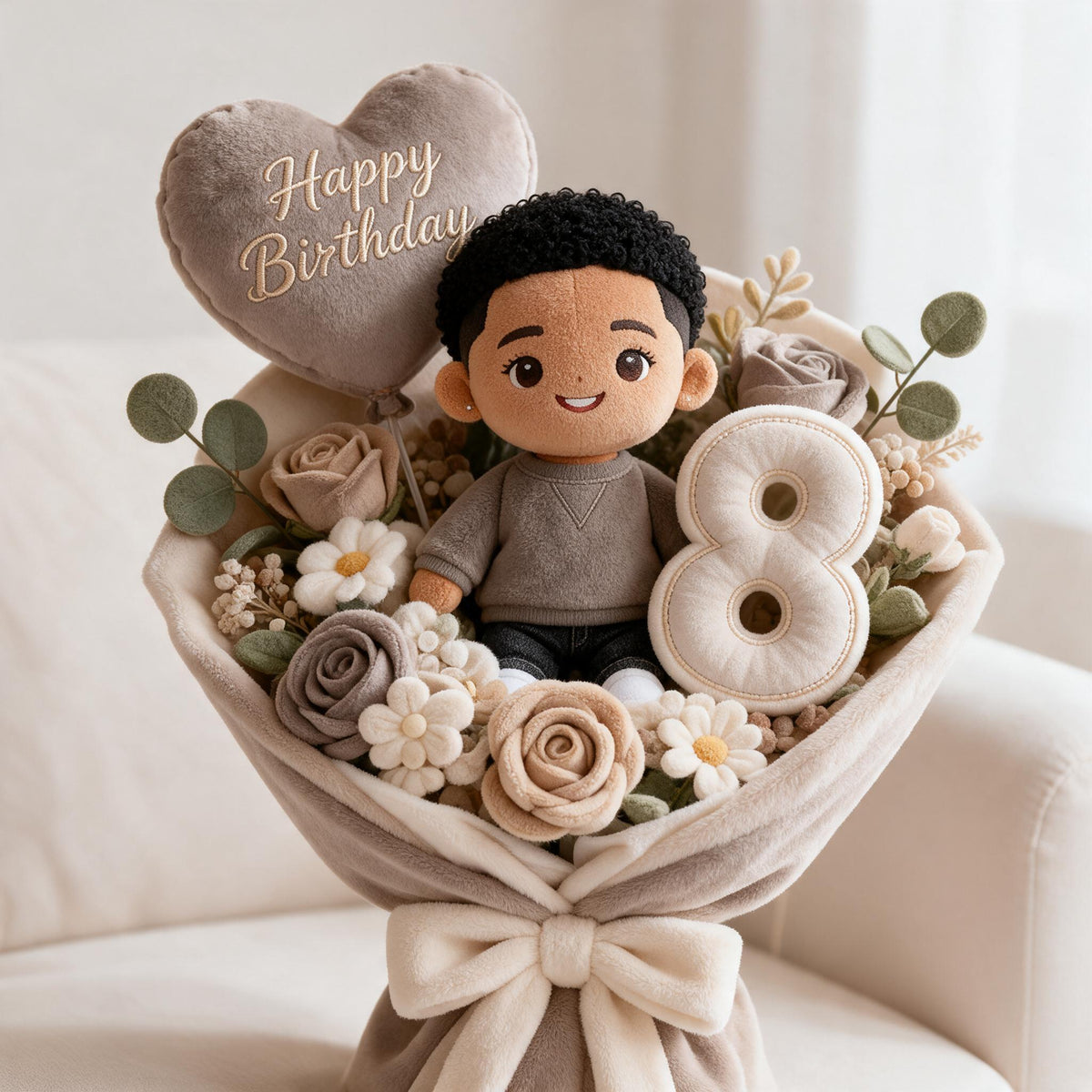 Personalisierte 8. Geburtstagskissen für Jungen, Geschenk für Sohn Enkel