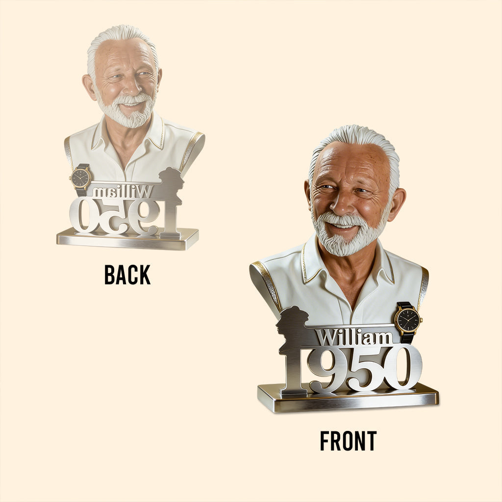 Personalized 50th Birthday Middle-Aged Man Custom Shaped Acrylic Plaque Gift For Him