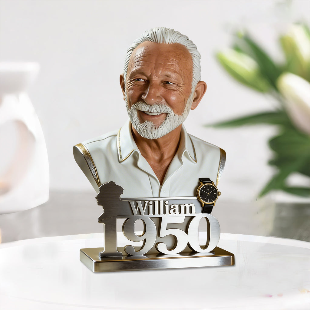 Personalized 50th Birthday Middle-Aged Man Custom Shaped Acrylic Plaque Gift For Him