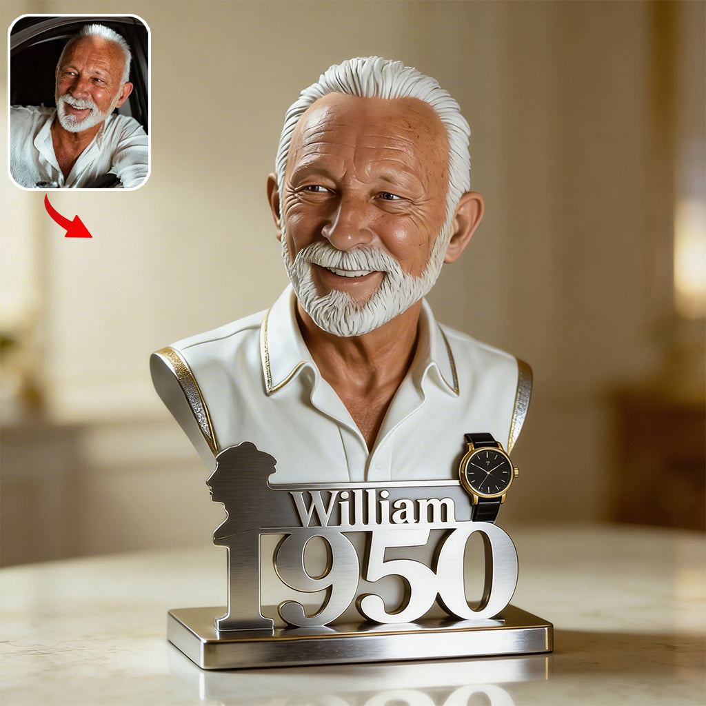 Personalized 50th Birthday Middle-Aged Man Custom Shaped Acrylic Plaque Gift For Him