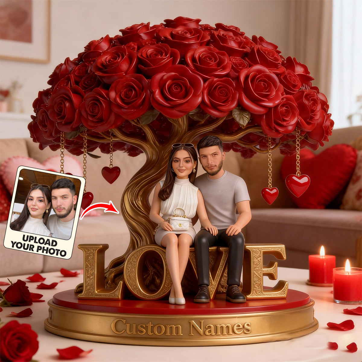 Custom Photo Wedding Couple Shaped Acrylic Plaque Romantic Wedding Gift