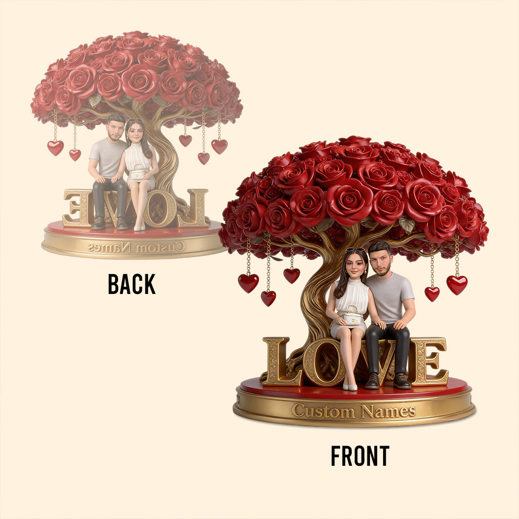 Custom Photo Older Black Couple Shaped Acrylic Plaque Love Tree Keepsake Gift