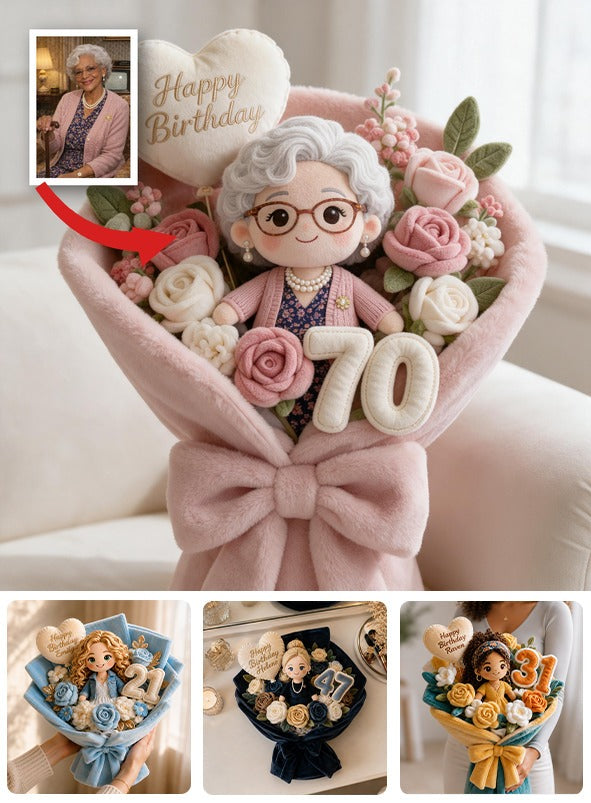Personalized 70th Birthday Older Black Woman Faux Fur Pillow Grandma Gift