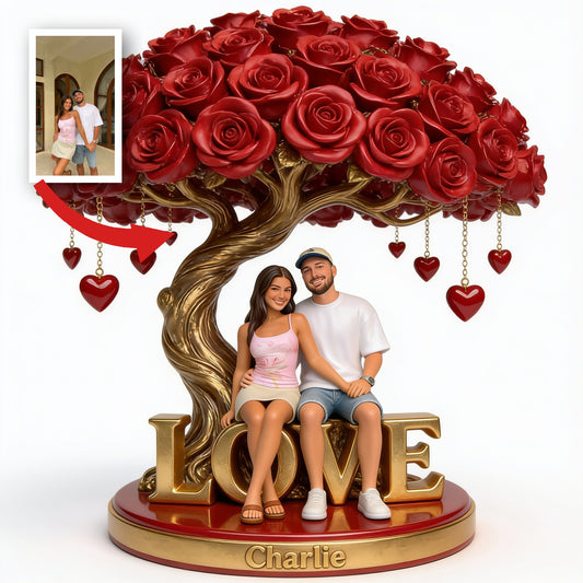Personalized Latino Couple Custom Shaped Acrylic Plaque Romantic Couple Gift