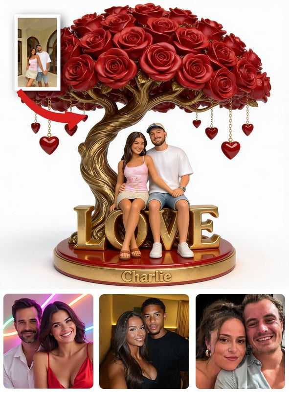 Personalized Latino Couple Custom Shaped Acrylic Plaque Romantic Couple Gift
