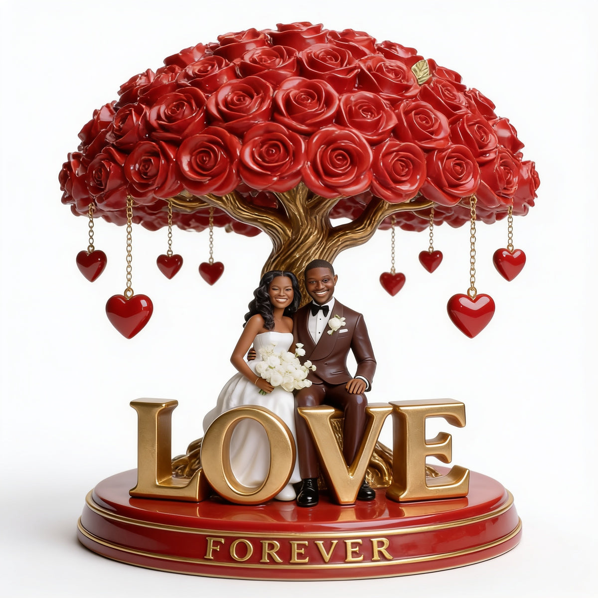 Personalized Wedding Black Couple Custom Shaped Acrylic Plaque Couple Gift