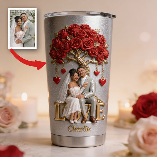 Personalized Wedding Latino Couple Tumbler - Husband Wife Love Gift
