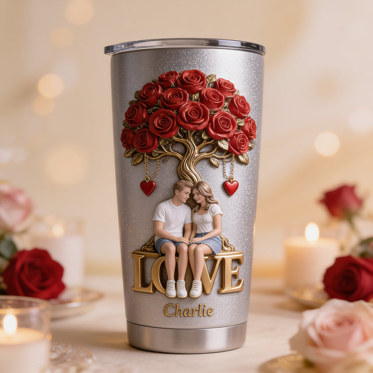 Personalized Couple Husband Wife Tumbler Romantic Gift